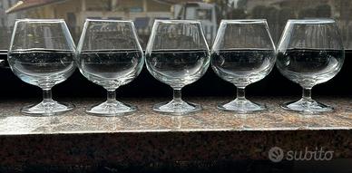 set 5 bicchieri cognac