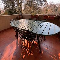 Tavolo allungabile con 6 sedie pieghevoli