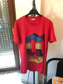 Galliano T-Shirt Rossa con Grafica