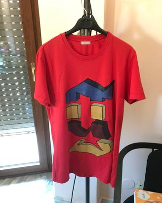 Galliano T-Shirt Rossa con Grafica