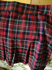 Gonna mini scozzese a pieghe