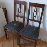 Sedie vintage in legno massello
