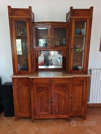 Vetrina Cristalliera + Credenza Art Déco Legno