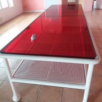 Tavolo ferro e plexiglass