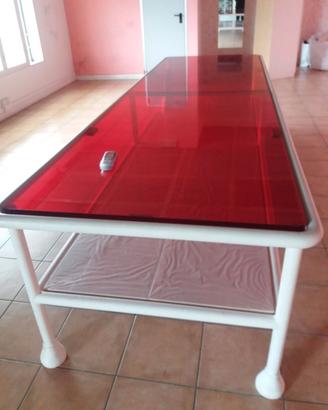 Tavolo ferro e plexiglass