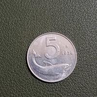 Rara moneta 5 lire 1956 - repubblica Italiana 