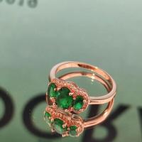 PANDORA 180057C01 Anello Trilogy Vintage Verde -54