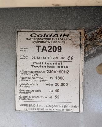 Raffrescatori Evaporativi ColdAIR TA209
