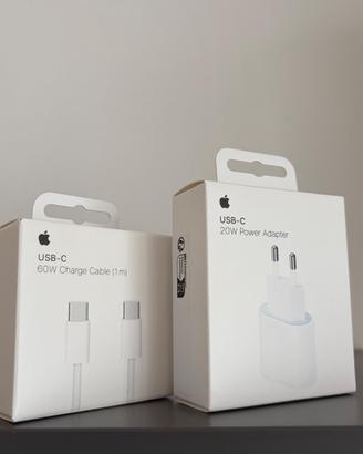 Apple Caricatore 20W 2026 + Cavo Originale 1M Type