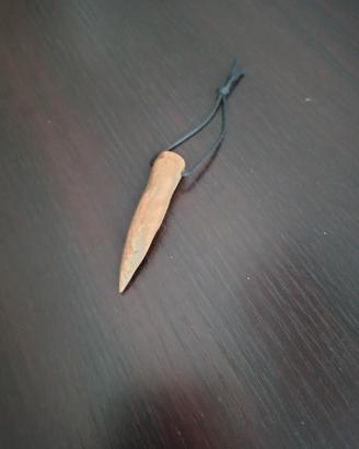 corno in legno portachiavi