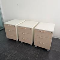 3 cassettiere ufficio produzione beige documenti