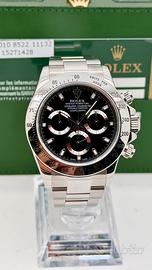 Rolex Daytona nero 116520 Chromalight Full Set