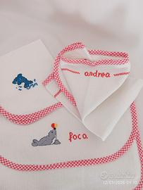 set porta merenda asilo bambini handemade  