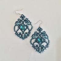 Orecchini in pizzo chiacchierino e Swarovski