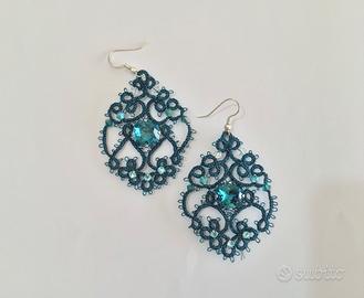 Orecchini in pizzo chiacchierino e Swarovski