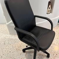 Poltrona-sedia da ufficio in Vera Pelle