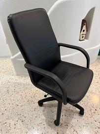 Poltrona-sedia da ufficio in Vera Pelle