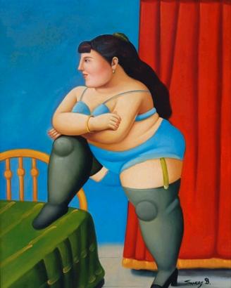 quadro moderno dipinto a mano olio su tela Botero