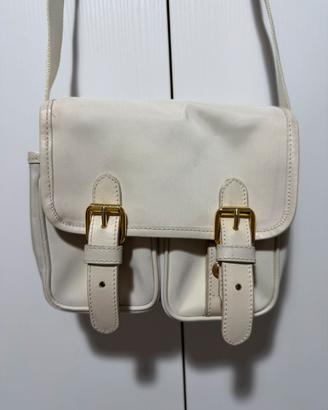 Borsa tracolla Moschino bianca in Pa