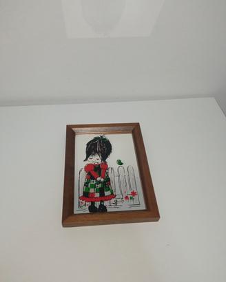 Quadro decorativo quadretto specchio cornice 