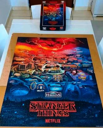 Quadro Puzzle Stranger Things con cornice