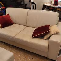 Pouf e divani in pelle