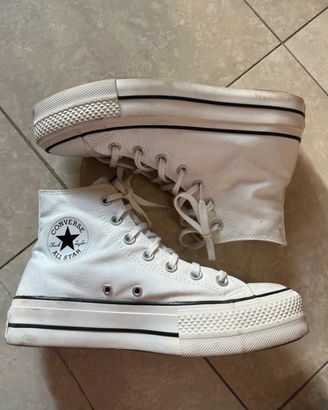 Converse con plateau bianche