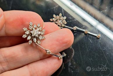 orecchini oro bianco