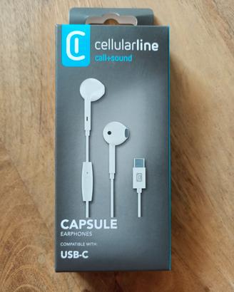 Auricolari USB-C Cellularline con microfono