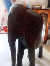 Elefante Vintage in Legno Massiccio Pregiato (Eban