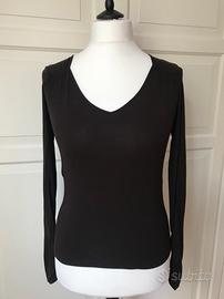 Maglia marrone elasticizzata