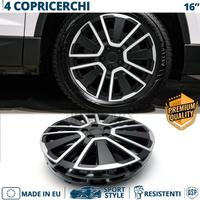 4 Copricerchi per NISSAN 16 Pollici Silver e Nere