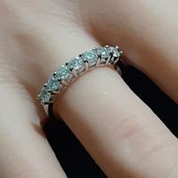 Meraviglioso anello in argento, oro e moissanite