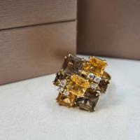 Anello Salvini in Oro 18 kt con Pietre e Diamanti