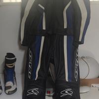 tuta moto divisibile in pelle