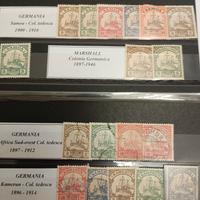 18 francobolli Colonie tedesche 1897