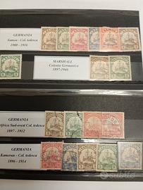 18 francobolli Colonie tedesche 1897