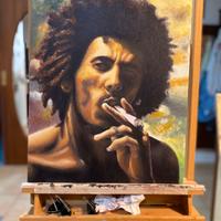 Dipinto olio su tela Bob Marley