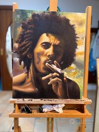 Dipinto olio su tela Bob Marley