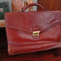 borsa ventiquattrore in pelle d'aragona vintage