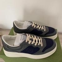 GUCCI Sneaker Lace Up Uomo Grey/Blu 43