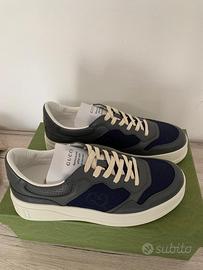 GUCCI Sneaker Lace Up Uomo Grey/Blu 43