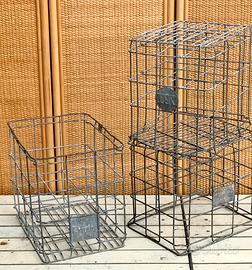 Ceste cassette ferro vintage porta bottiglie