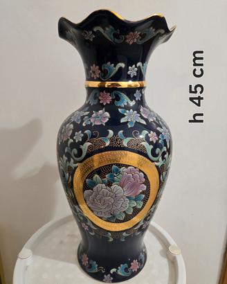 Vaso in Pregiata Porcellana blu e oro