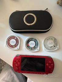 PSP 3004 Radiant Red + 3 giochi + custodia