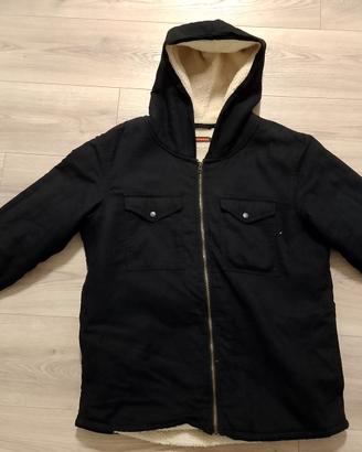 Giacca in Pile Interno Morbido con Zip e Cappuccio