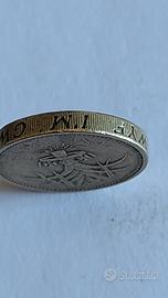 1 Pound  scritta rovescio rara 1985