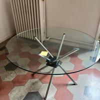 Tavolo Alivar tondo in vetro T. Mizutani art. 459