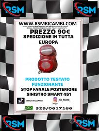 STOP POSTERIORE SINISTRO SMART 451