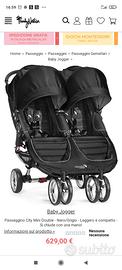 passeggino gemellare 